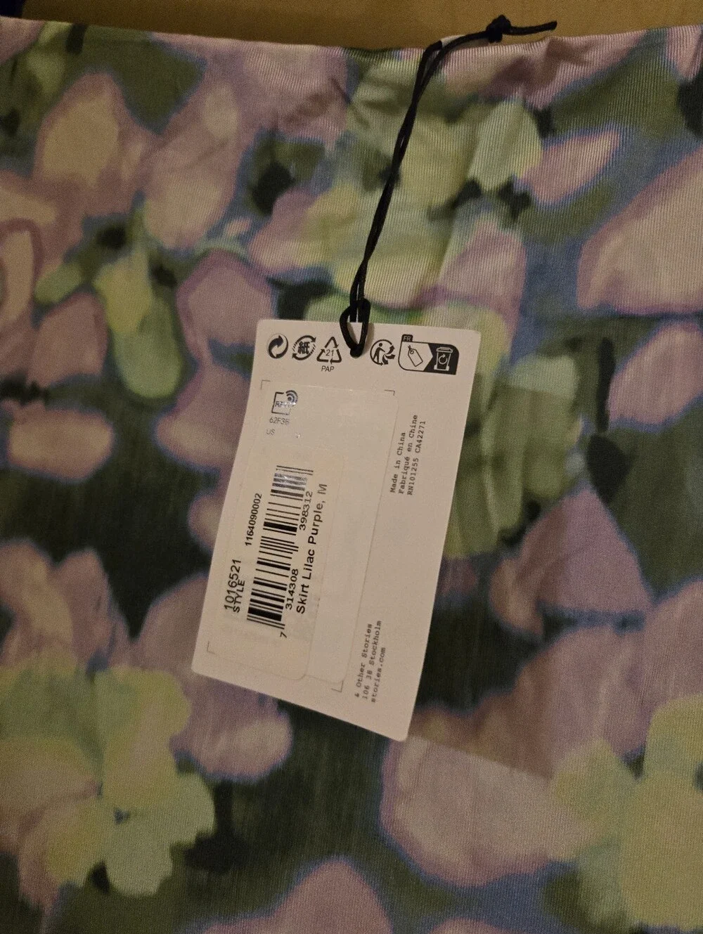 NWT Stockholm Atelier & Other Stories Lilac Printed Midi Skirt (M)